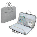 Laptop Bag for 13.3 inch Notebook 180 Degree Fully Opening Handle Business Style Computer Handbag with Front-Zip Pocket