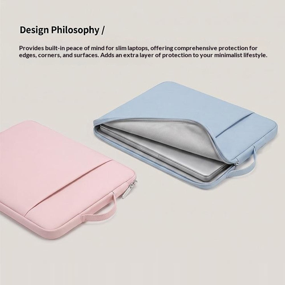 Multifunktionel laptop sleeve taske til 13,3-14,6 tommer notebook tablet bærbar håndtag vandtæt stødsikkert opbevaringsetui
