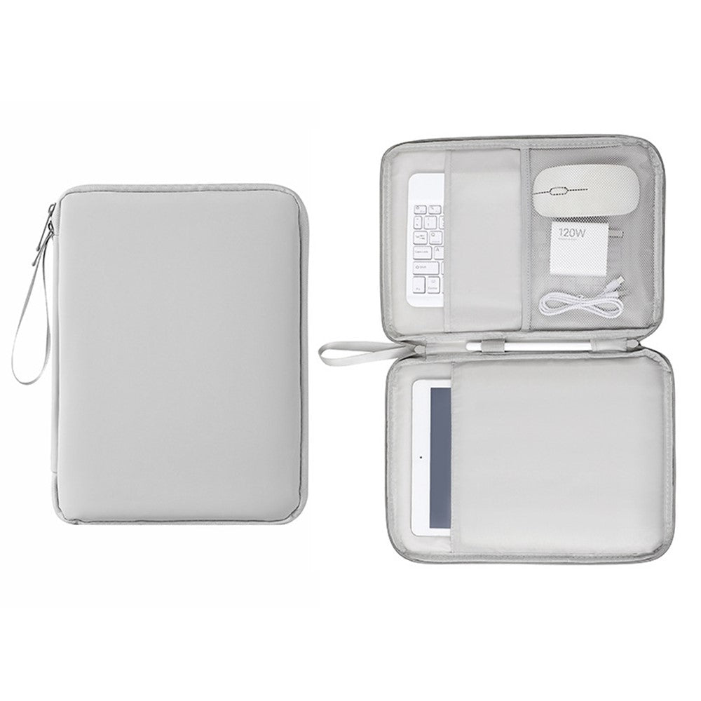 Laptop Sleeve Bag for 12.9 inch Tablet 180-degree Full Opening Portable Storage Organizer with Mouse Pad Function