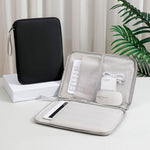 Laptop Sleeve Bag for 12.9 inch Tablet 180-degree Full Opening Portable Storage Organizer with Mouse Pad Function