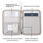 Laptop Sleeve Bag for 12.9 inch Tablet 180-degree Full Opening Portable Storage Organizer with Mouse Pad Function