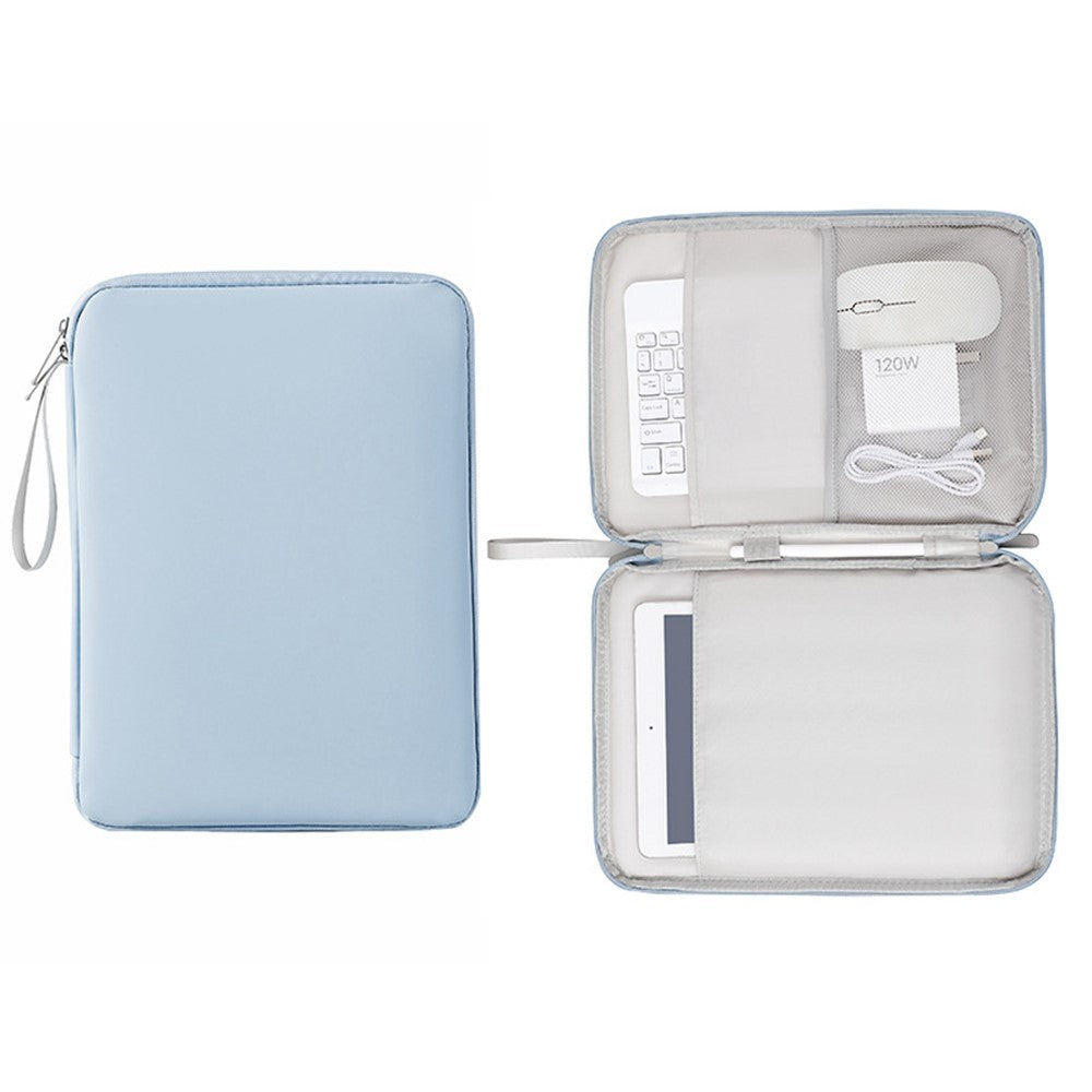 Laptop Sleeve Bag for 12.9 inch Tablet 180-degree Full Opening Portable Storage Organizer with Mouse Pad Function