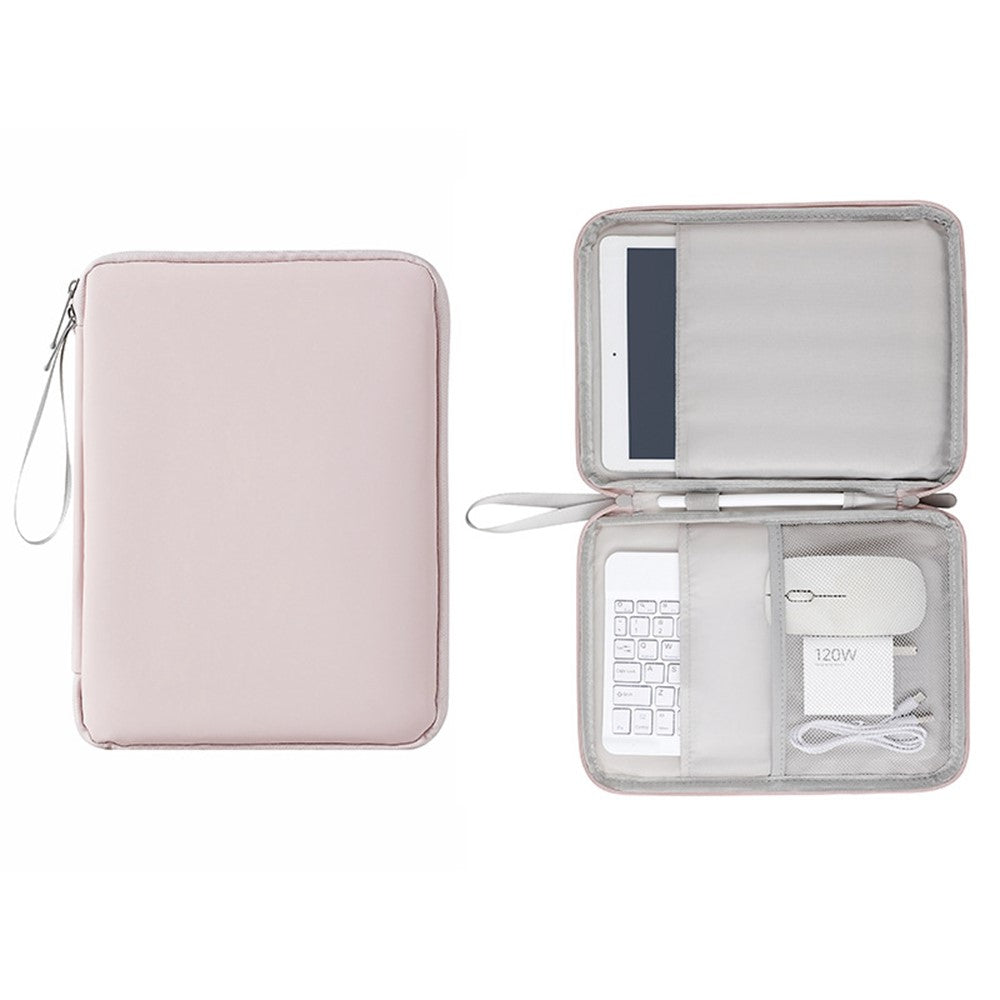 Laptop Sleeve Bag for 12.9 inch Tablet 180-degree Full Opening Portable Storage Organizer with Mouse Pad Function