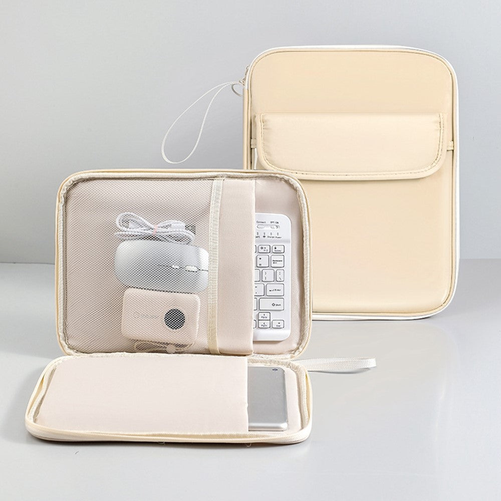 Laptop Bag 11 inch 180-Degree Full-Open Design Tablet Case PU Leather Shockproof Portable Computer Sleeve
