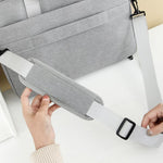 Crossbody Laptop Bag for 15.6 inch Notebook Magic Tape Closure Large Capacity Computer Tablet Bag with Adjustable Strap