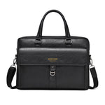 WEIXIER T665 Business Laptop Bag PU Leather Briefcase Waterproof Messenger Bag for 14 Inch Notebook