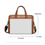 WEIXIER T665 Business Laptop Bag PU Leather Briefcase Waterproof Messenger Bag for 14 Inch Notebook