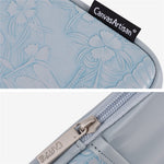 CANVASARTISAN L45-T3602 Laptop Sleeve for 12 inch Notebook Butterfly Pattern PU Leather Protective Case with Storage Pouch