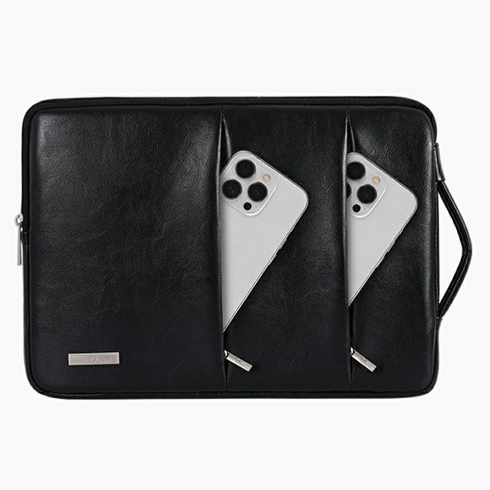 CANVASARTISAN L48-87 Laptop Sleeve for 12 inch Computers 330 x 231 x 24mm PU Leather Shockproof Notebook Case