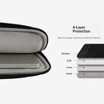 CANVASARTISAN L48-87 Laptop Sleeve for 12 inch Computers 330 x 231 x 24mm PU Leather Shockproof Notebook Case