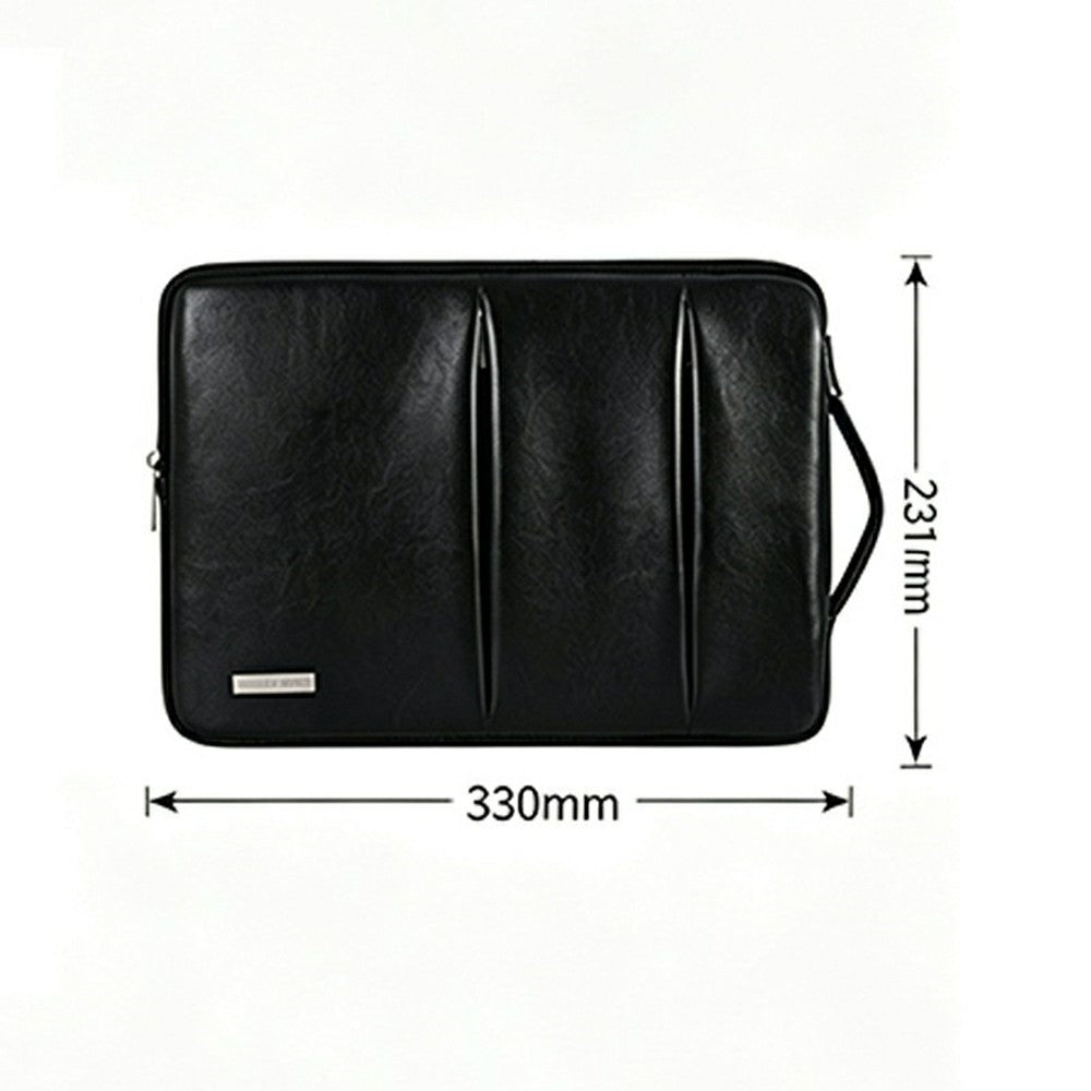 CANVASARTISAN L48-87 Laptop Sleeve for 12 inch Computers 330 x 231 x 24mm PU Leather Shockproof Notebook Case