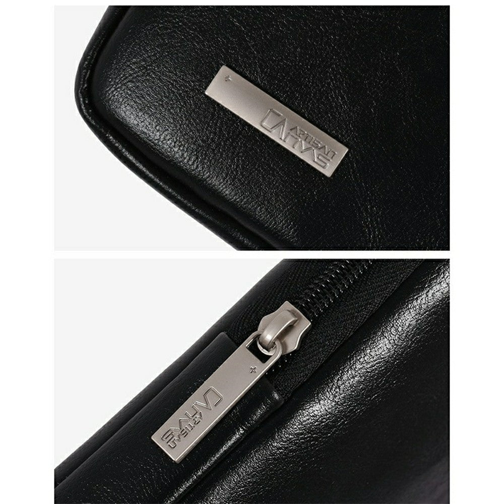 CANVASARTISAN L48-87 Laptop Sleeve for 13 inch Computers 355 x 251 x 24mm PU Leather Shockproof Notebook Case