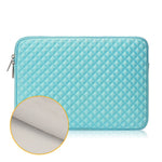 Solid Color Diamond Pattern Universal Laptop Carrying Sleeve Bag with Notebook Adapter Bag for 14-inch - 14.6-inch Laptop