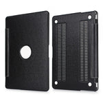 PU Leather + PC Laptop Protective Shell Cover with Heat Dissipation Hollow-out Design for MacBook Pro 15.4 inch (A1707/A1990)