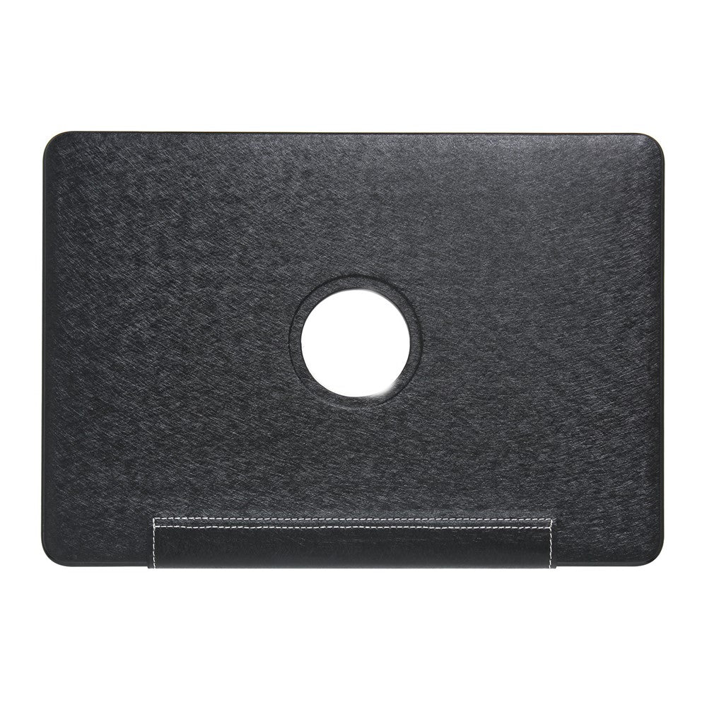 PU Leather + PC Laptop Protective Shell Cover with Heat Dissipation Hollow-out Design for MacBook Pro 15.4 inch (A1707/A1990)