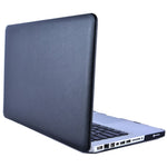 Anti-ridse PU-læderbelagt PC-beskyttelsescover med udhulet bund til MacBook Air 13,3" (A1932/A2179/A2337)