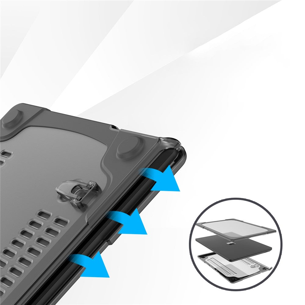 PC Anti-slip Bærbar Beskyttelsescover til Microsoft Surface Laptop 2 / 3 / 4 13,5-tommer 1769 / 1867 Alcantara Tastatur Version