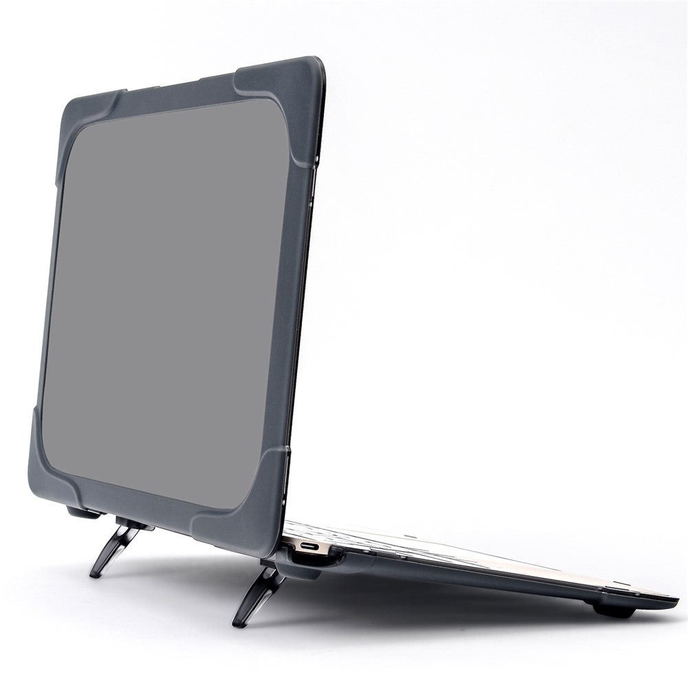 Drop-proof Supporting Stand Design Hard PC Laptop Case Well-protected Notebook Cover for MacBook Retina 12'' A1534 / A1931