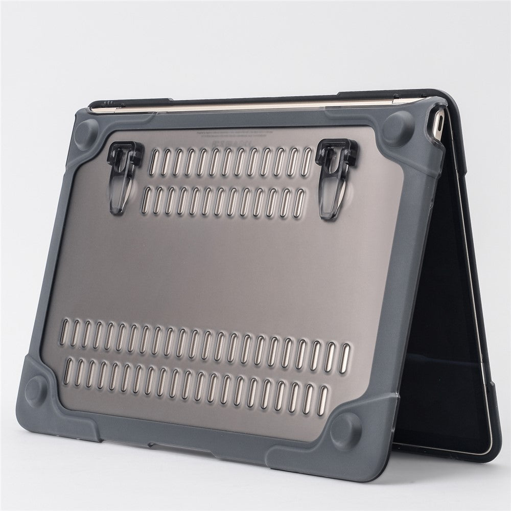 Drop-proof Supporting Stand Design Hard PC Laptop Case Well-protected Notebook Cover for MacBook Retina 12'' A1534 / A1931