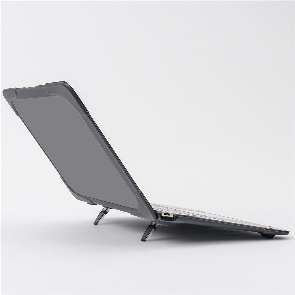 Drop-proof Supporting Stand Design Hard PC Laptop Case Well-protected Notebook Cover for MacBook Retina 12'' A1534 / A1931