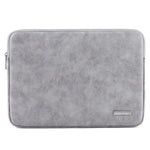 CANVASARTISAN L11-03 15-inch Slim Zipper Laptop Case Shockproof PU Leather Laptop Pouch Computer Carrying Bag