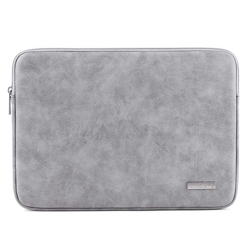 CANVASARTISAN L11-03 15-inch Slim Zipper Laptop Case Shockproof PU Leather Laptop Pouch Computer Carrying Bag