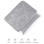 CANVASARTISAN L11-03 15-inch Slim Zipper Laptop Case Shockproof PU Leather Laptop Pouch Computer Carrying Bag