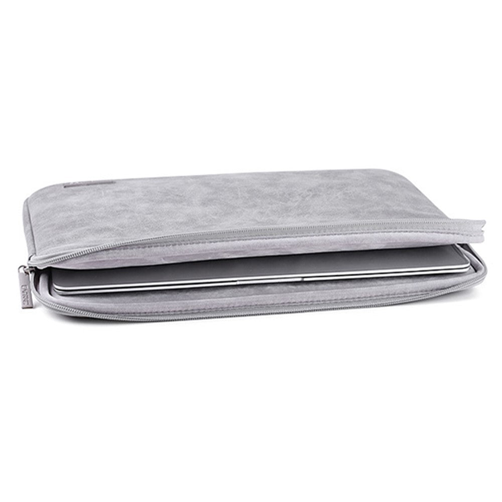CANVASARTISAN L11-03 15-inch Slim Zipper Laptop Case Shockproof PU Leather Laptop Pouch Computer Carrying Bag