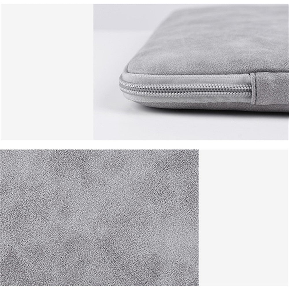 CANVASARTISAN L11-03 15-inch Slim Zipper Laptop Case Shockproof PU Leather Laptop Pouch Computer Carrying Bag