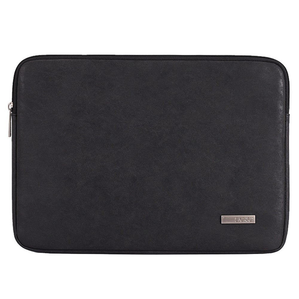 CANVASARTISAN L11-03 15-inch Slim Zipper Laptop Case Shockproof PU Leather Laptop Pouch Computer Carrying Bag