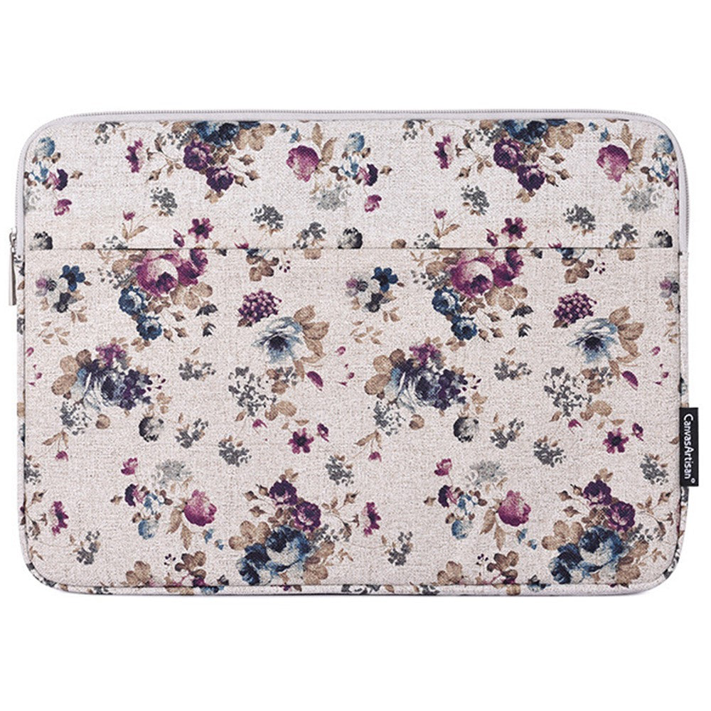 CANVASARTISAN H2-12 15-tommer Beskyttelsescover til bærbar computer, Blomstret Mønster Computertaske