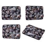 CANVASARTISAN H2-11 Lærred Laptop Sleeve Stilfuld Akvarel Blomstret Mønster 11-tommer Notebook Lynlåstaske