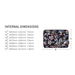 CANVASARTISAN H2-11 Lærred Laptop Sleeve Stilfuld Akvarel Blomstret Mønster 11-tommer Notebook Lynlåstaske