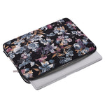 CANVASARTISAN H2-11 Lærred Laptop Sleeve Stilfuld Akvarel Blomstret Mønster 11-tommer Notebook Lynlåstaske
