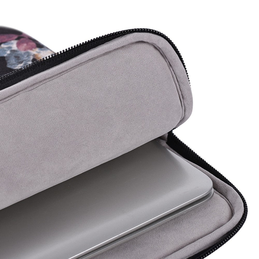 CANVASARTISAN H2-11 Lærred Laptop Sleeve Stilfuld Akvarel Blomstret Mønster 11-tommer Notebook Lynlåstaske