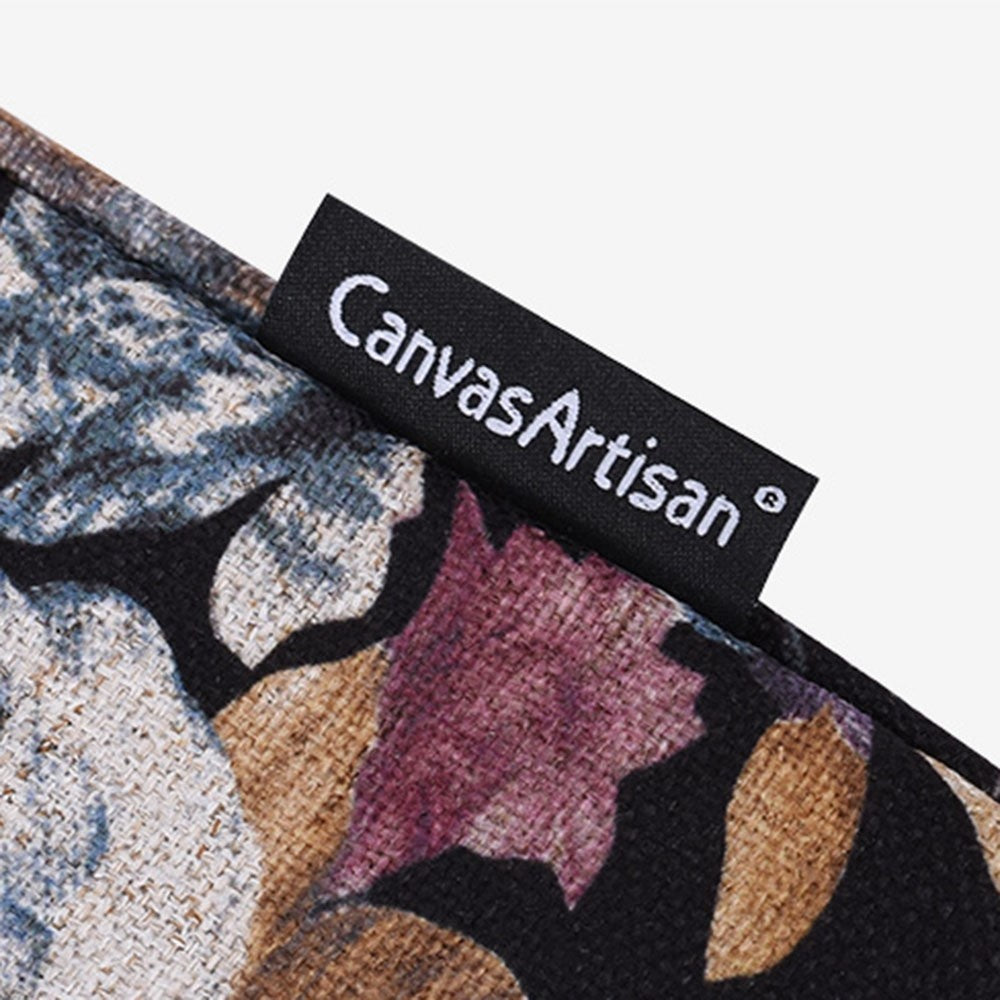 CANVASARTISAN H2-11 Lærred Laptop Sleeve Stilfuld Akvarel Blomstret Mønster 11-tommer Notebook Lynlåstaske