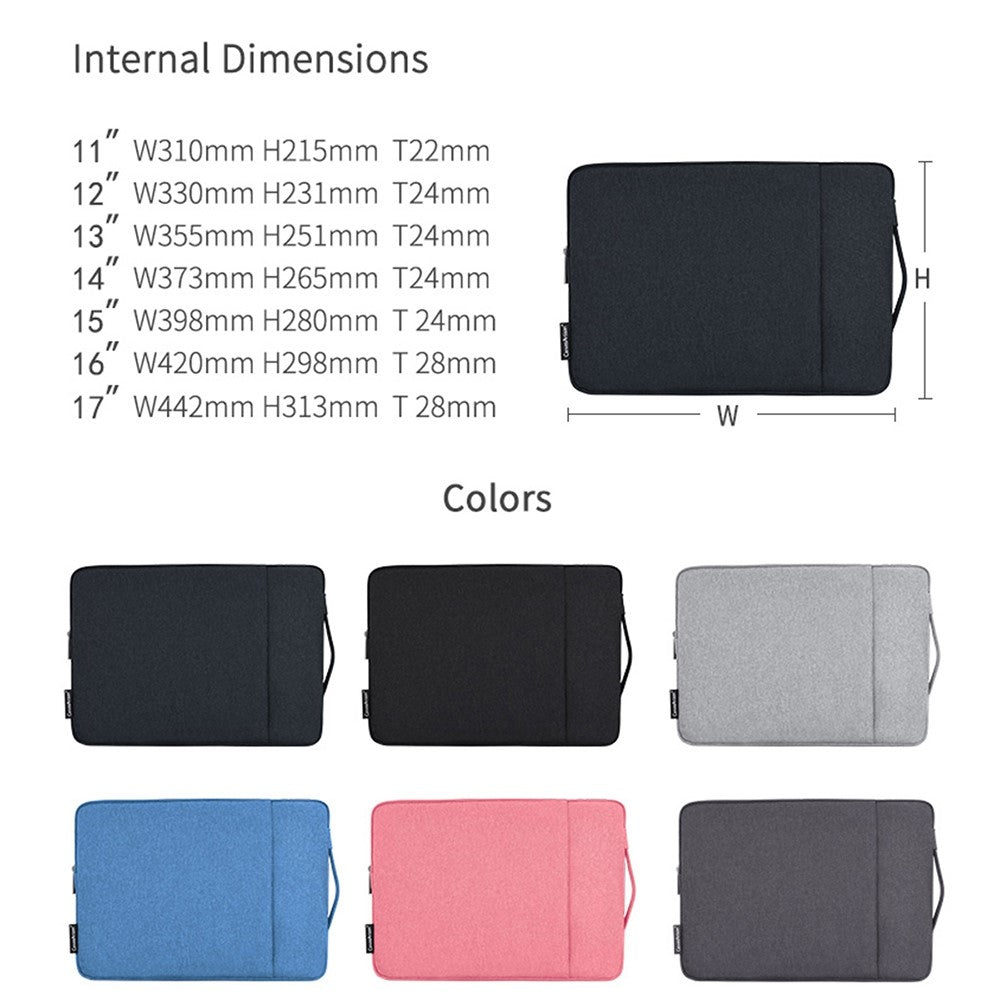 CANVASARTISAN L25-89 Business Style Shockproof Carry Case for 11 inch Laptops Scratch Resistant Notebook Sleeve Bag with Handle Strap