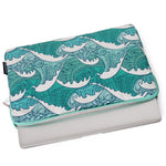 CANVASARTISAN H3-04 14-tommer Laptop Sleeve, Grønt Bølgemønster Letvægts Notebook Computertaske