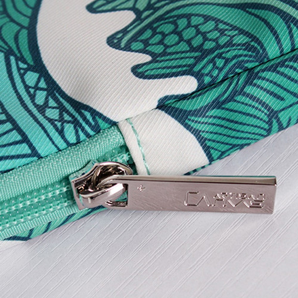 CANVASARTISAN H3-04 14-tommer Laptop Sleeve, Grønt Bølgemønster Letvægts Notebook Computertaske