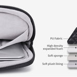 CANVASARTISAN L19-04 for 13-inch Notebook Sleeve Rhombus Texture Laptop Bag Shockproof Zipper Case