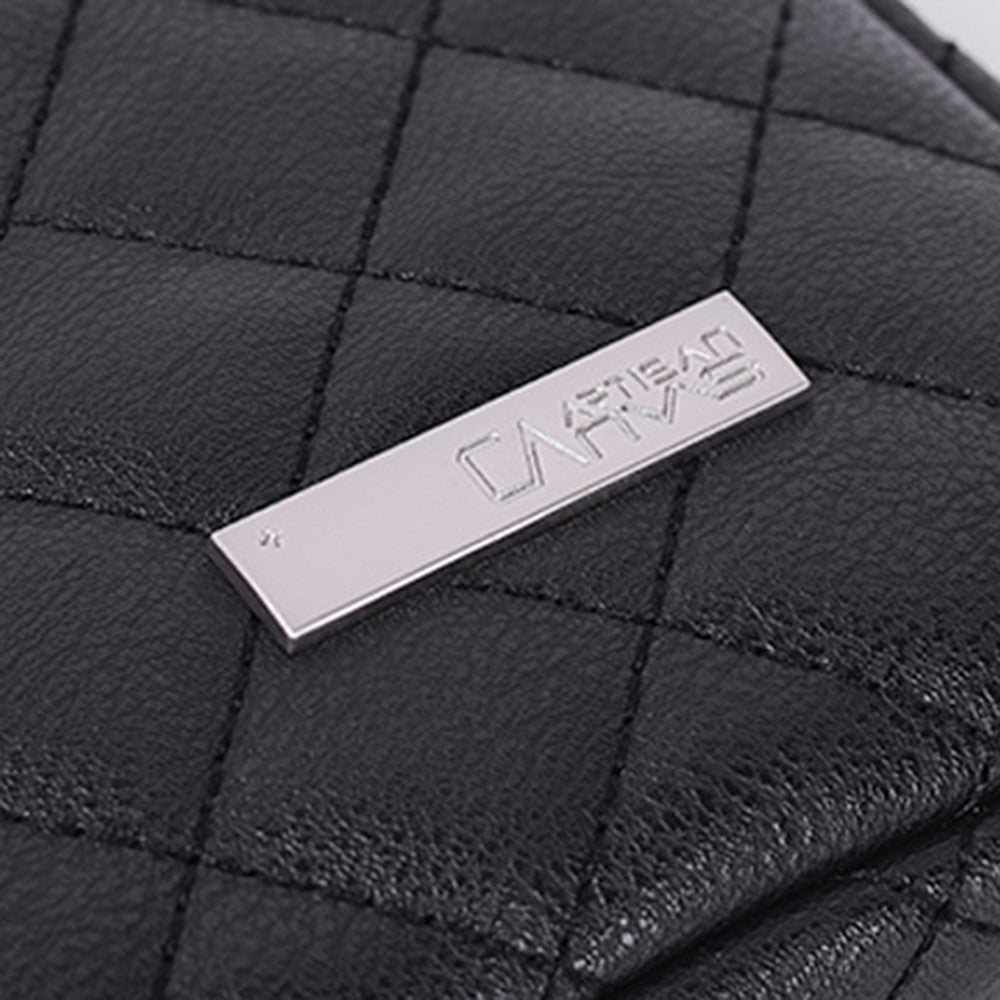 CANVASARTISAN L19-04 for 13-inch Notebook Sleeve Rhombus Texture Laptop Bag Shockproof Zipper Case