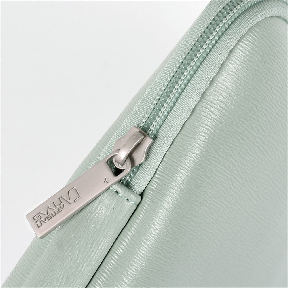 CANVASARTISAN L6-04 til 13-tommer Notebook Ensfarvet Laptop Lynlås Beskyttende Taske PU Etui med Indvendigt Rum