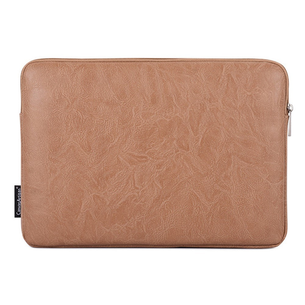 CANVASARTISAN G31-36 13-inch Laptop Leopard Print PU Leather Storage Bag Notebook Protective Sleeve