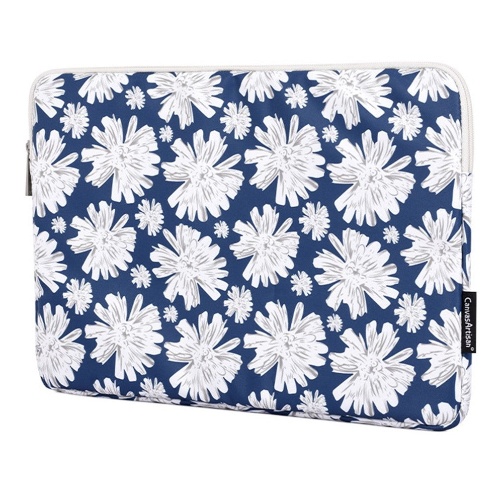 CANVASARTISAN H34-01 12-inch Laptop Flower Print Soft Lining Carrying Bag Notebook Zipper Pouch
