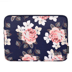 CANVASARTISAN H40-01 Shockproof Sleeve Bag for 15-inch Laptops Portable Carrying Case Rose Pattern Printed Storage Bag