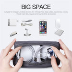 Electronic Organizer Mouse Power Bank Cable Storage Bag Waterproof Leather USB Flash Drive Storage Pouch