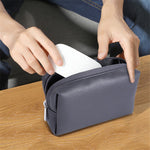 Electronic Organizer Mouse Power Bank Cable Storage Bag Waterproof Leather USB Flash Drive Storage Pouch