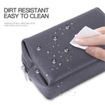 Electronic Organizer Mouse Power Bank Cable Storage Bag Waterproof Leather USB Flash Drive Storage Pouch