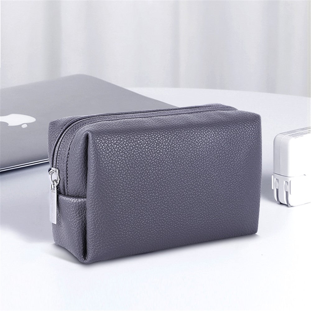 Electronic Organizer Mouse Power Bank Cable Storage Bag Waterproof Leather USB Flash Drive Storage Pouch
