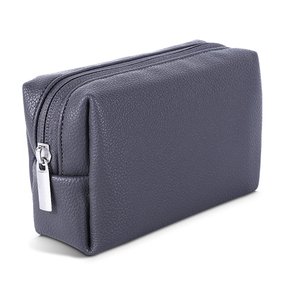 Electronic Organizer Mouse Power Bank Cable Storage Bag Waterproof Leather USB Flash Drive Storage Pouch